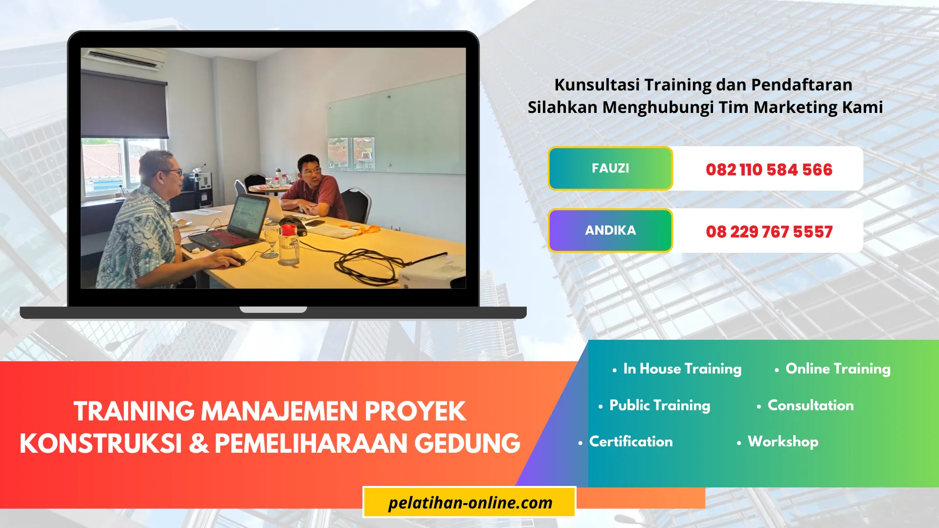 TRAINING MANAJEMEN PROYEK KONSTRUKSI & PEMELIHARAAN GEDUNG